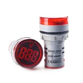 Mini Dijital Voltmetre 22MM AC 60-500V LED Kırmızı Işık - 3