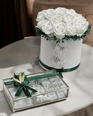 Noe Gümüş Söz Nişan Kız İsteme Çikolatası ve İsteme Çiçeği Seti - 1