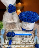 Troy Gold Söz Nişan Kız İsteme Çikolatası ve İsteme Çiçeği Seti - 1