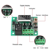 DC 12V Mini Termostat Sıcaklık Kontrol Devresi -50-110C - 2