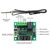 DC 12V Mini Termostat Sıcaklık Kontrol Devresi -50-110C - 5