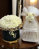 Vida Gold Söz Nişan Kız İsteme Çikolatası ve İsteme Çiçeği Seti - 1