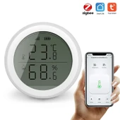 HyMark ZigBee Tuya Akıllı Yaşam Uygulaması Sıcaklık Nem Sensörü LCD Ekran APP Kontrol Alexa Google Home thumbnail 1