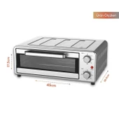 Kumtel Mini Pizza Fırını ve Hava Fritözü  1700W  İnox HPO-01 - 4