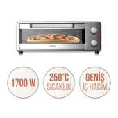 Kumtel Mini Pizza Fırını ve Hava Fritözü  1700W  İnox HPO-01 - 2