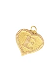 0.25 Gram 14 Ayar E Harfi Kalp Kolye Ucu - 2
