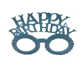 Plastik Happy Bırthday Simli Taç Gözlük Mavi 2 li Set - 2