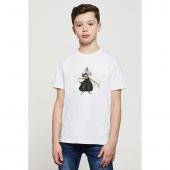 Anime Byakuya Kuchiki Baskılı Unisex Çocuk Beyaz t-shirt - 1