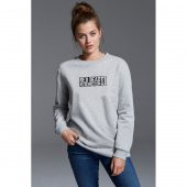 Red Dead Redemption 2 Logo Baskılı Gri Kadın Örme Sweatshirt Uzun kol - 1