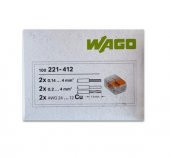 Wago 221-412  2li Yaylı Tırnaklı Klemens 4mm 100 Adet Kutu - 1