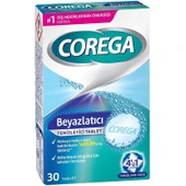 Corega Diş Protezi Beyazlatıcı Temizleyici 30 Tablet - 1