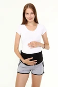 Luvmabelly MYRA8521 - Gri Hamile Spor Şortu - 1