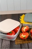 2'li Set Kare Saklama Kabı 2500ml Kapaklı Cook&Keep - 3