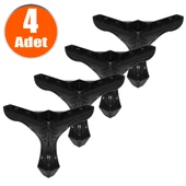 Lukens Mobilya Kanepe Masa Sehpa Puf Ayağı Siyah Baza Ayakları 14 Cm (4 ADET) - 1