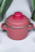 Nishev.com Evini Sev İtalyan Emaye Mini Derin Tencere 12 cm 900 ml – Kırmızı - 1