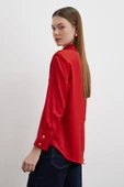 Cupra Saten Gömlek Kırmızı thumbnail 3