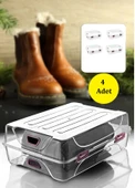 4 Adet Bot Saklama Kutusu Hava Alma özellikli Ayakkabı Saklama Organizer Kutu - 1