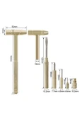 16 cm Mini Çekiç 5 i 1 Arada Cep Çekiç 4'lü Tornavida Ucu Tamir Seti Takı Saat Elektronik Tamiri - 3