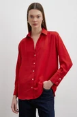 Cupra Saten Gömlek Kırmızı thumbnail 1