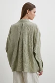 Oversize Kraşlı Gömlek Haki - 6