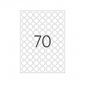A4 Hazır yapışkanlı TW-2125 LASER ETİKET - Çap 25mm - (100.YAPRAK / 7000 ETİKET) - 2