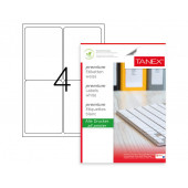 A4 Hazır yapışkanlı TW-2004 LASER ETİKET - 99.1mm x 139mm - (100.YAPRAK / 400 ETİKET) - 1