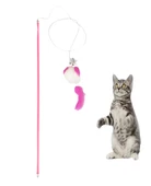 Kedi Oltası Çıngıraklı Tüylü İnce Fare 50 cm - 1