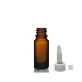 20ml kahverengi cam şişe getamisin kapak, 12 adet, plastik üstten damlalıklı şişe, damlatmalı şişe, damlatıcı şişe - 1