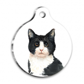 Suluboya Yuvarlak Kedi Künyesi - 1