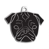 Pug Köpek Künyesi (Siyah) - 1
