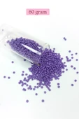 Dökme Cam Kum Boncuk (11/0) 2 mm - 60 Gram -  Eflatun - BNC055 - 1
