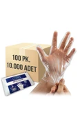 AKSOY Şeffaf Gıda Poşet Eldiven 100'lü X 100 Pakette 10000 Adet - 1