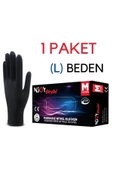 Beybi Njoy Pudrasız Siyah Nitril Eldiveni (l) Beden 100 Adet - 1