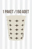 Akkacup 7 Oz Karton Bardak Desenli 150'li - 1
