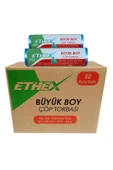 Ethex Büyük Boy Çöp Poşeti 50 Paket 65 X 80 Cm Mavi - 2
