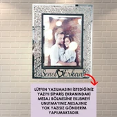 Veraart Kişiye Özel Işıklı Çiçek Desenli Fotoğraf Çerçevesi Sevgililer Günü Hediyesi - 6