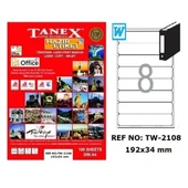 Tanex Laser Etiket 100 YP 192x34 Laser-Copy-Inkjet TW-2108 - 1