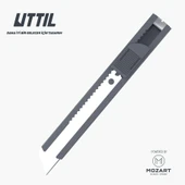 UTTIL PTUK08-NS Cep Tipi Segmentsiz Bıçaklı 18 mm Metal Maket Bıçağı - 1