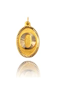 0.25 Gram 14 Ayar Altın O Harf Kolye ucu - 1