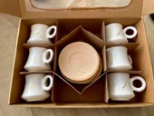 Arsim Home  Ahşap tabaklı 6 Kişilik Beyaz  Fincan Takımı - 1