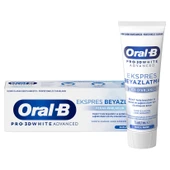 Oral-B Pro 3D White Advanced Ekspres Beyazlatma Ferah Parlaklık Diş Macunu 75 ml 2 Adet thumbnail 1