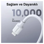 NPO UTL02 60W 20cm TPE USB to Lightning Hızlı Şarj ve Data Kablosu 4 adet - 6