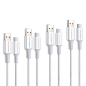 NPO UTC02 60W 20cm TPE USB to Type-C Hızlı Şarj ve Data Kablosu 4 Adet - 1