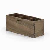 Woodsaka - Reka Ayarlanabilir Üç Bölmeli Kalem Kutusu - Ceviz - 3
