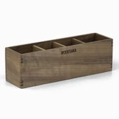Woodsaka Reka Ayarlanabilir Dört Bölmeli Kalem Kutusu - Ceviz - 4