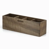Woodsaka Reka Ayarlanabilir Dört Bölmeli Kalem Kutusu - Ceviz - 3