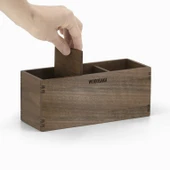 Woodsaka - Reka Ayarlanabilir Üç Bölmeli Kalem Kutusu - Ceviz - 5