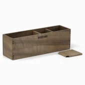 Woodsaka Reka Ayarlanabilir Dört Bölmeli Kalem Kutusu - Ceviz - 6