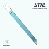 UTTIL PTUK07-30 Cep Tipi Süper Slim Paslanmaz Klipsli 30 derecelik 9 mm bıçaklı Metal Maket Bıçağı - 3