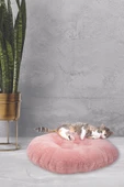 Welsoft & SİLİKON DOLGULU Köpek Kedi Yatağı Yıkanabilir Yumuşak Peluş Kedi Minderi Uyku Minderi - 2